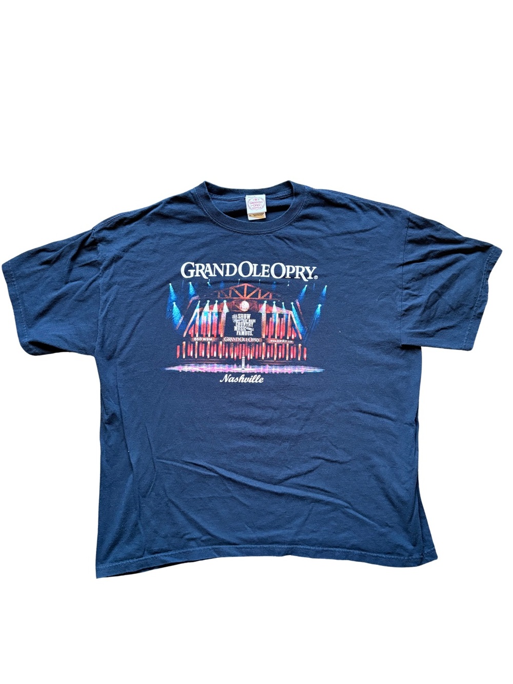 Grand Ole Opry Nashville Country Music Graphic Blue T-Shirt Size XL